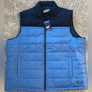 Lands' End Men's Two-Tone Quilted Vest